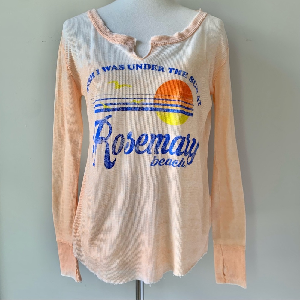 Rosemary Beach Florida Long Sleeve Lightweight Thermal Shirt Size Small